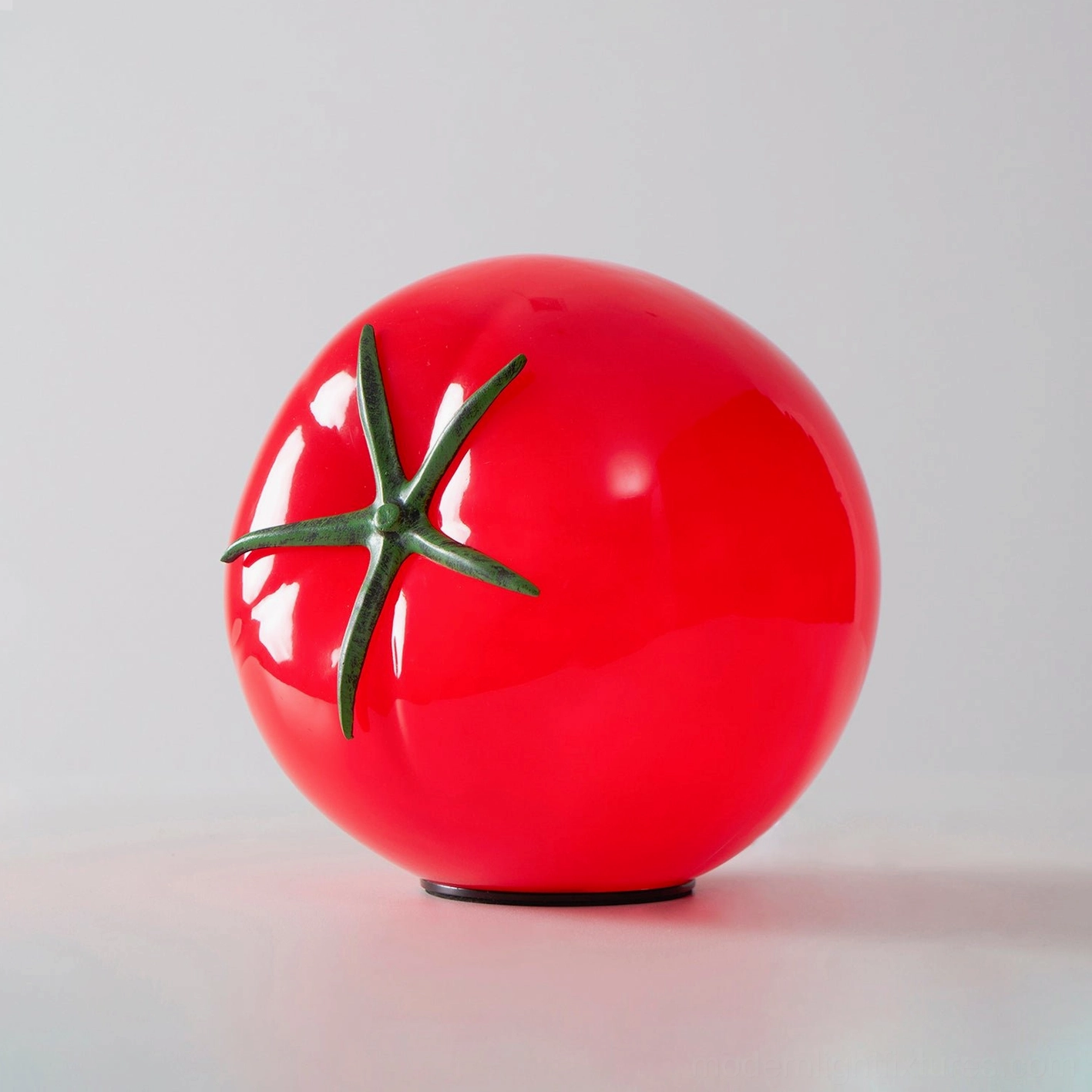 Yellow tomato glass lamp - modern table light with cheerful color and sustainable LED