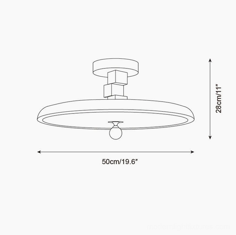 Zeno modern geometric ceiling light fixture artistic design showcase product image