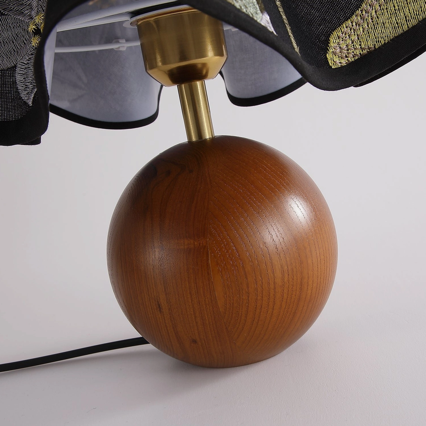 Zerina table lamp push button switch and power cord assembly functionality detail