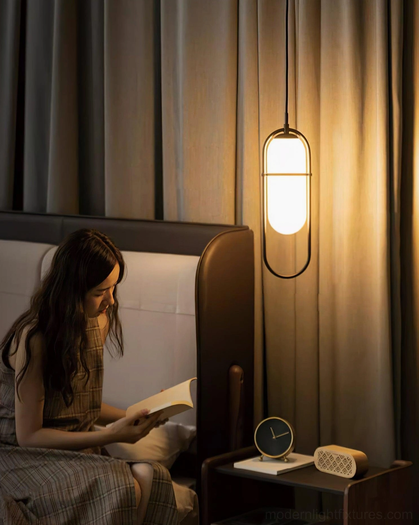 Zesta pendant light with warm color temperature creating intimate ambient lighting in residential space