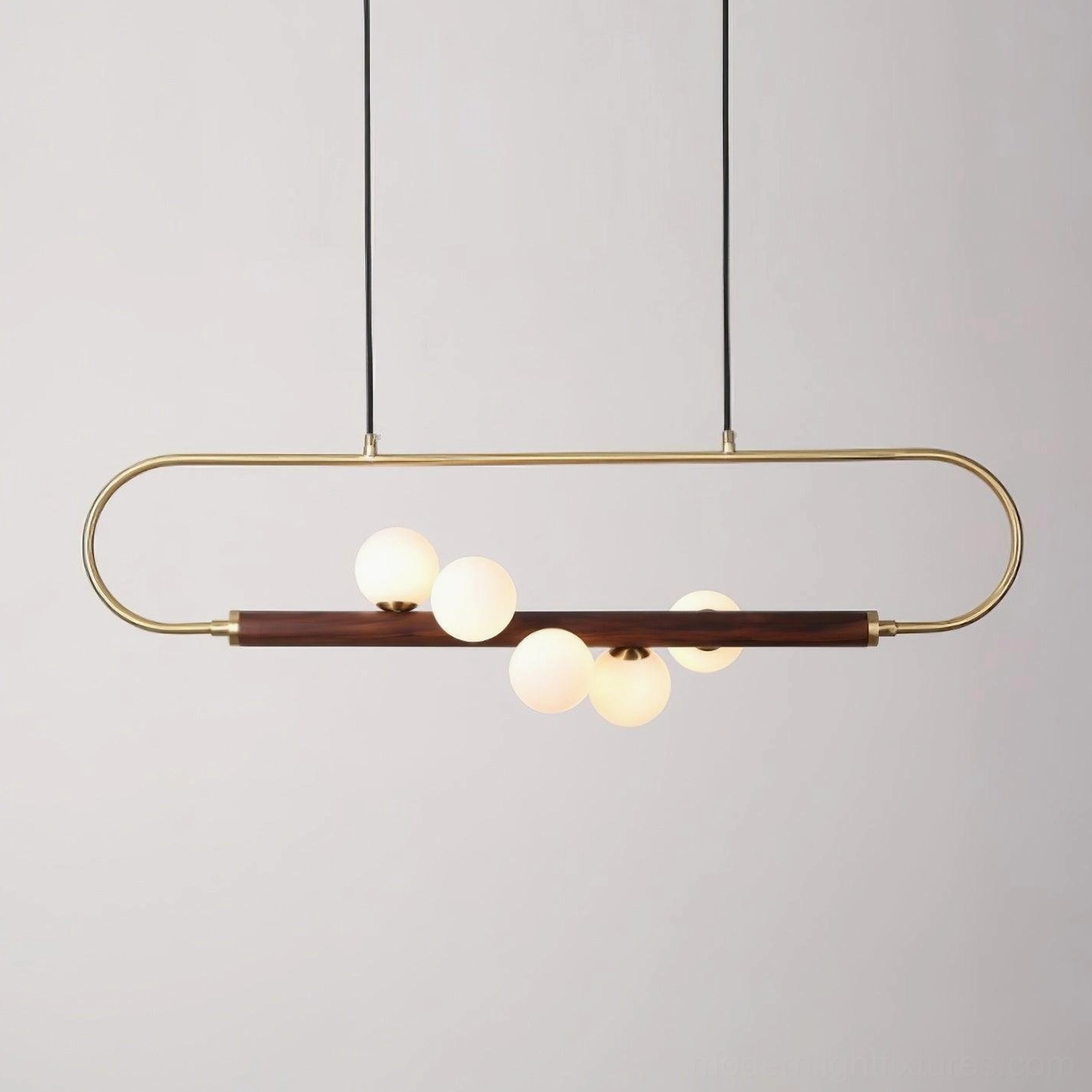 Zeta Linear Pendant 90cm size comparison highlighting proportional fit above standard dining surfaces